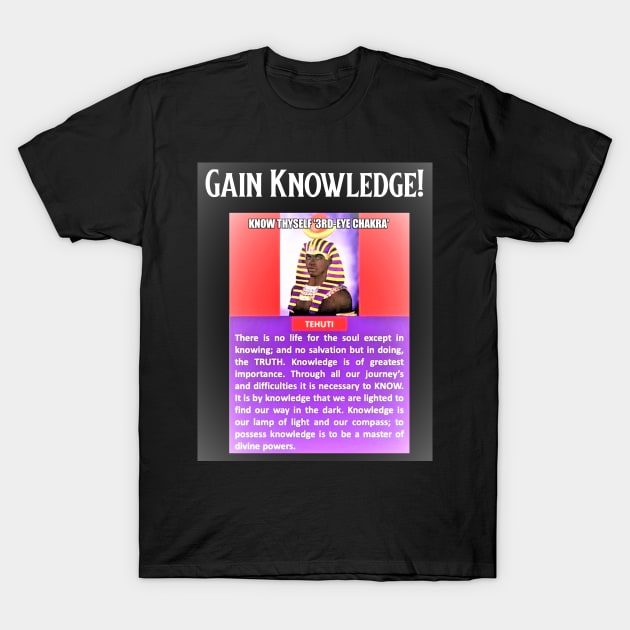 Gain Knowledge! T-Shirt by Black Expressions